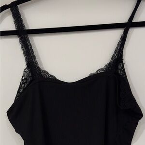 Black Lace Trim Cami Top